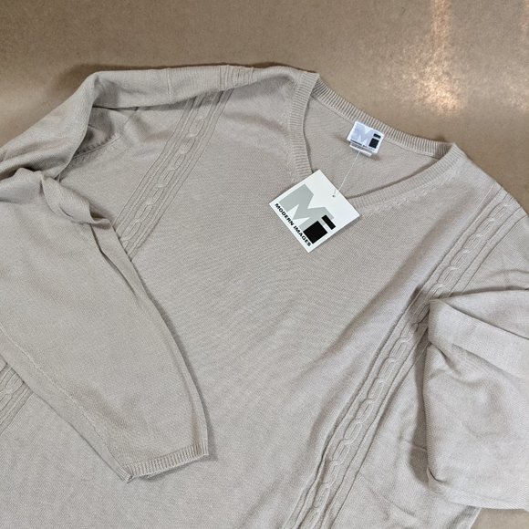 🖤 3/$15 🖤 Men's Modern Images Lightweight Silt V-neck Sweater NWT Silt/Cream - Picture 5 of 16